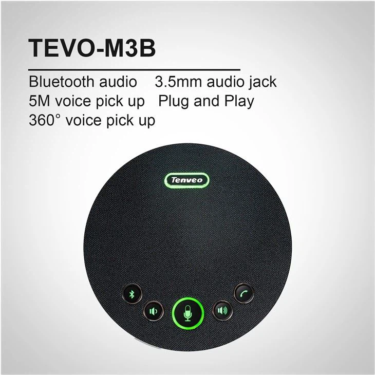 Tenveo Bluetooth-Konferenz-Freisprechtelefon mit 5 m Radius